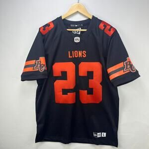 CFL BC Lions New Era Football Jersey Large Gromley